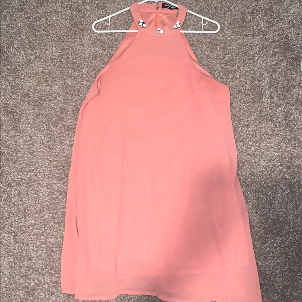 Zip up flowy embellished dress